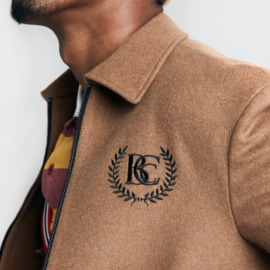 Brown Cashmere Wool Bomber
