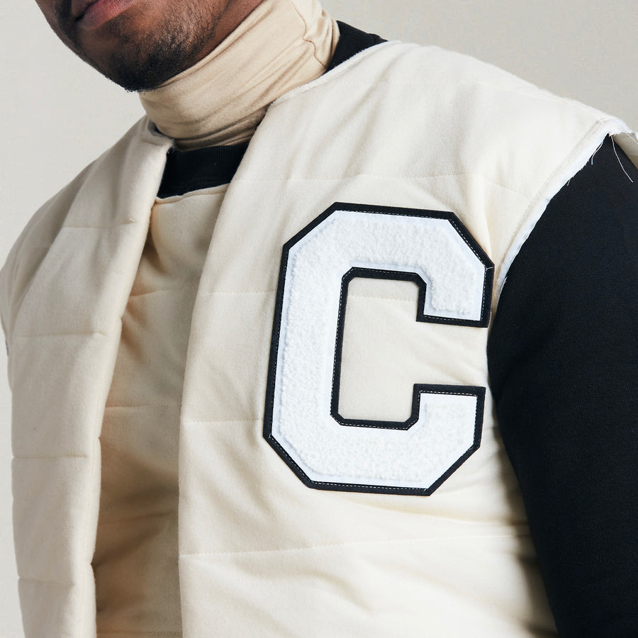 Padded Off-White Vest