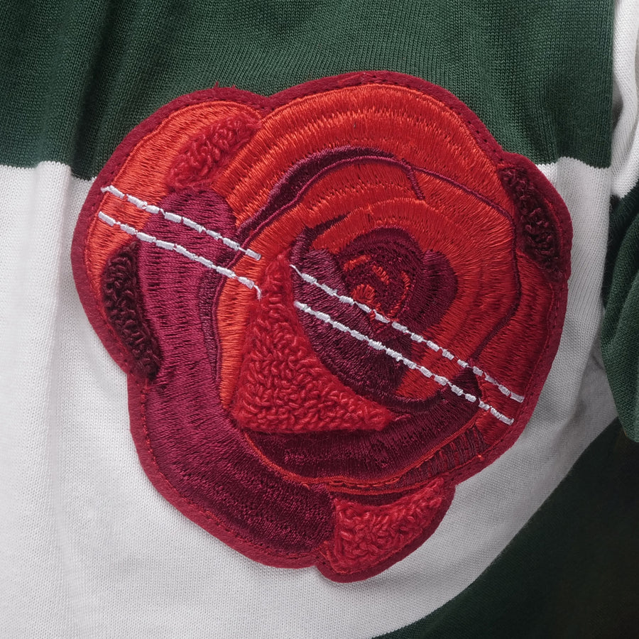 Rose Patch Green Stripe Rugby