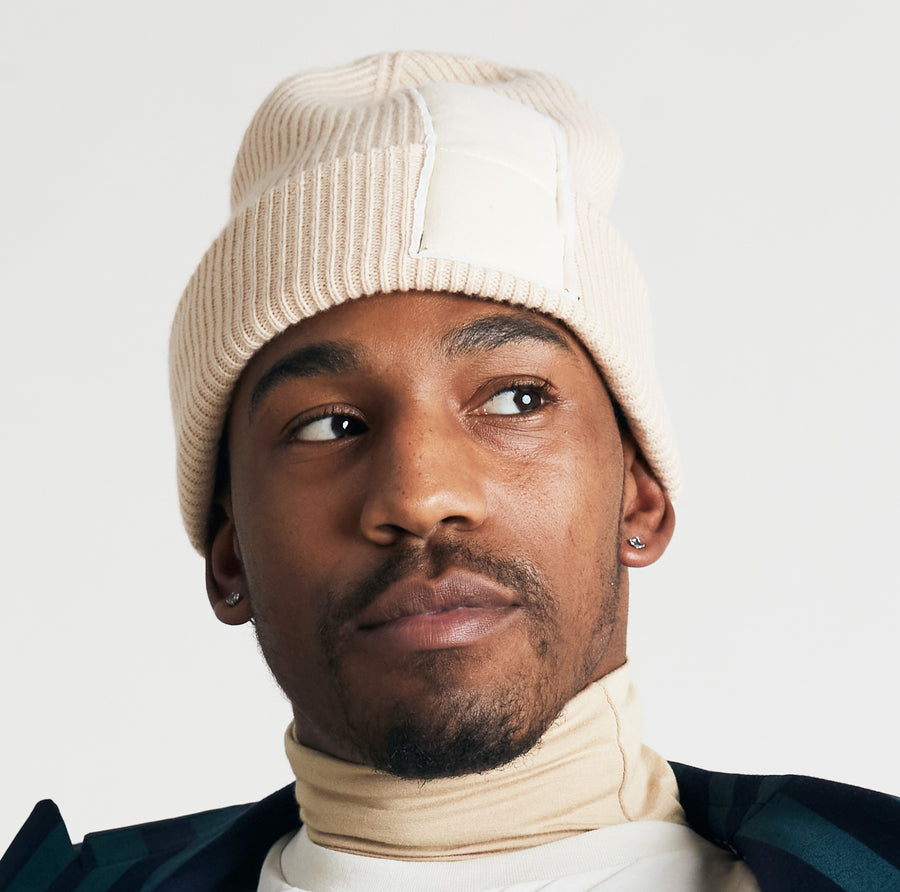 Cream Cashmere Merino Beanie